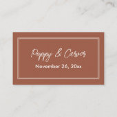 Dubbele grens Terracotta RSVP Online Informatiekaartje (Achterkant)