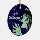 Dubbele Halloween Witches Keepomwille Keramisch Ornament (Rechts)