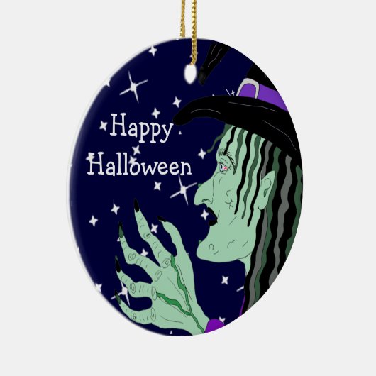 Dubbele Halloween Witches Keepomwille Keramisch Ornament (Rechts)