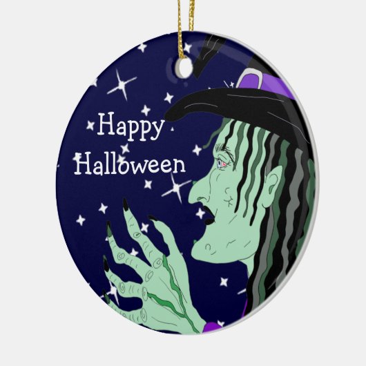 Dubbele Halloween Witches Keepomwille Keramisch Ornament (Links)