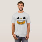 Dubbele Happy Yellow Face Mannen T-Shirt (Voorkant volledig)