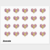 Dubbele Hart Sticker Licht (Vel)