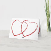 dubbele hart verlovingsaankondiging aankondiging (Achterkant)