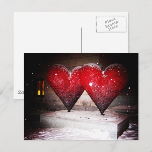 Dubbele harten briefkaart (Voorkant / Achterkant)
