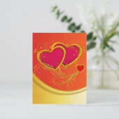 Dubbele harten briefkaart (Staand voorkant)