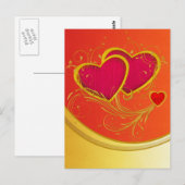 Dubbele harten briefkaart (Voorkant / Achterkant)