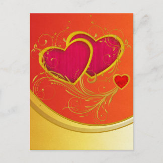 Dubbele harten briefkaart