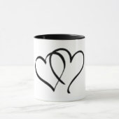 dubbele harten mok (Midden)