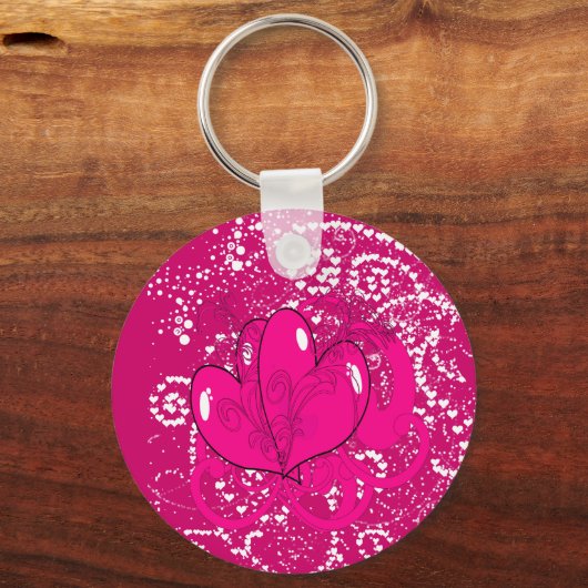 Dubbele harten sleutelhanger (Voorkant)