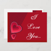 Dubbele harten waar ik van hou briefkaart (Voorkant / Achterkant)