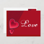 Dubbele hartenliefde briefkaart (Voorkant / Achterkant)