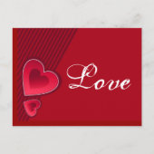 Dubbele hartenliefde briefkaart (Voorkant)