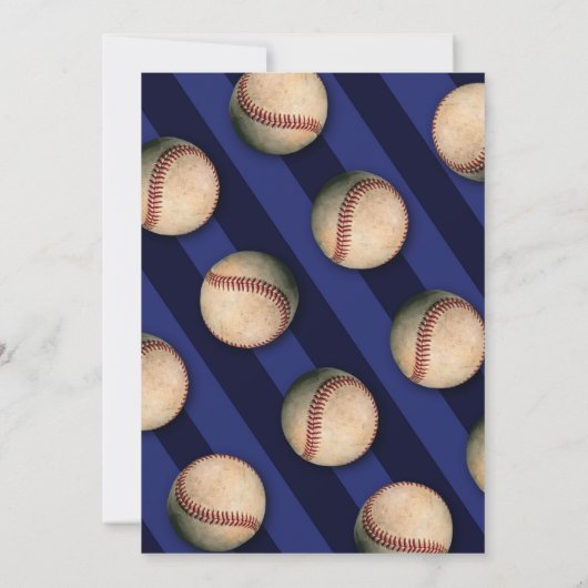 Dubbele Header Baseball verjaardagsuitnodiging Kaart (Achterkant)