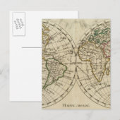 Dubbele hemisfeer briefkaart (Voorkant / Achterkant)