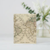 Dubbele hemisfeer briefkaart (Staand voorkant)