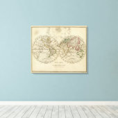 Dubbele hemisfeer canvas afdruk (Insitu (Houten vloer))