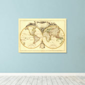 Dubbele hemisphere canvas afdruk (Insitu (Houten vloer))