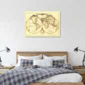 Dubbele hemisphere canvas afdruk (Insitu (Slaapkamer))