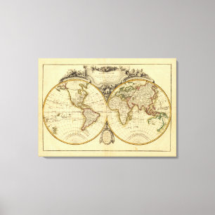 Dubbele hemisphere canvas afdruk