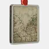 Dubbele hemisphere-kaart metalen ornament (Rechts)