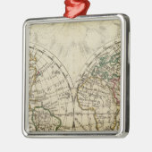 Dubbele hemisphere-kaart metalen ornament (Links)