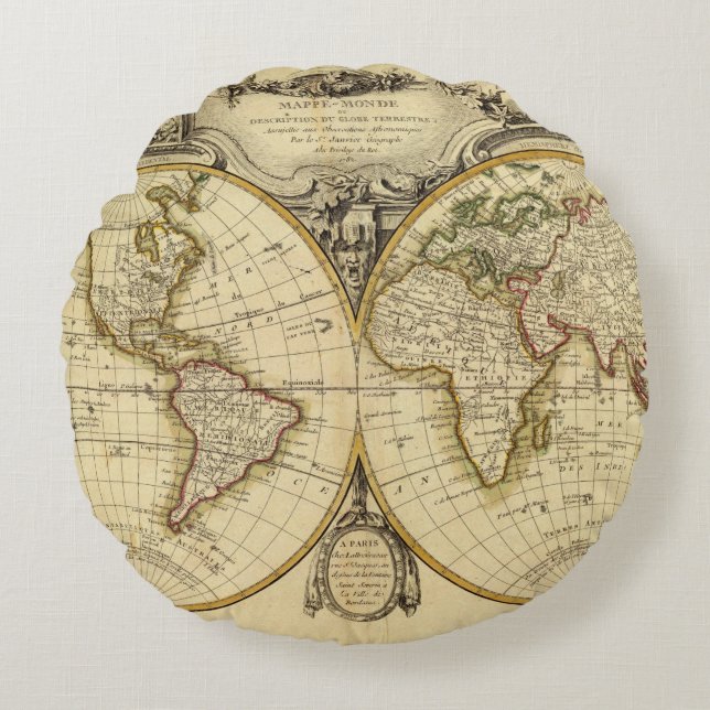 Dubbele hemisphere rond kussen (Voorkant)