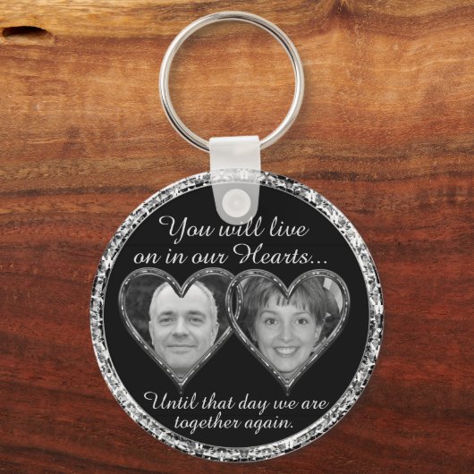 Dubbele herdenking in Silver Sleutelhanger (Voorkant)