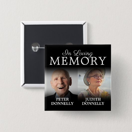 Dubbele herdenking van de Button van de levensherd (Voorkant /achterkant)