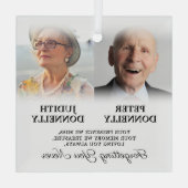 Dubbele herdenkingskerst glas ornament (Achterkant)