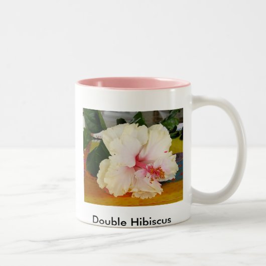 Dubbele Hibiscus Tweekleurige Koffiemok (Rechts)
