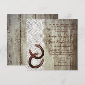 Dubbele Hoefijzer bruiloft Kaart (Voorkant / Achterkant)