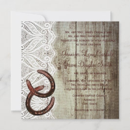 Dubbele Hoefijzer bruiloft Kaart