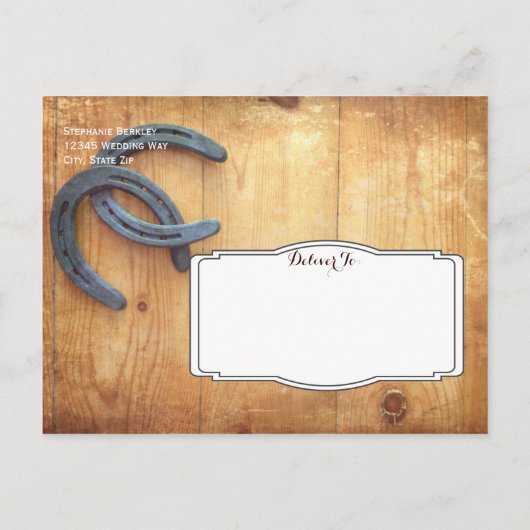 Dubbele Hoefijzer Rustic sparen de Briefkaarten va (Achterkant)