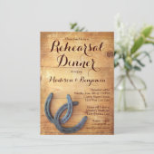 Dubbele Hoefijzers repetitie dineruitnodigingen Kaart (Staand voorkant)