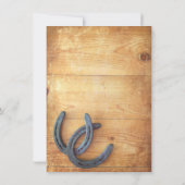 Dubbele Hoefijzers repetitie dineruitnodigingen Kaart (Achterkant)