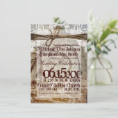 Dubbele Hoefijzers Rustic Wedding Invitting Kaart (Staand voorkant)