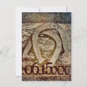 Dubbele Hoefijzers Rustic Wedding Invitting Kaart (Achterkant)