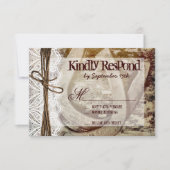 Dubbele Hoefijzers Rustic Wedding RSVP-kaarten RSVP Kaartje (Voorkant)