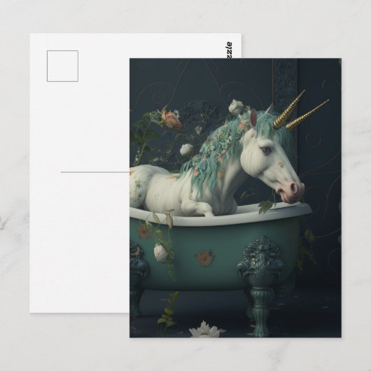 Dubbele hoorn in de buis, Briefkaart (Voorkant / Achterkant)