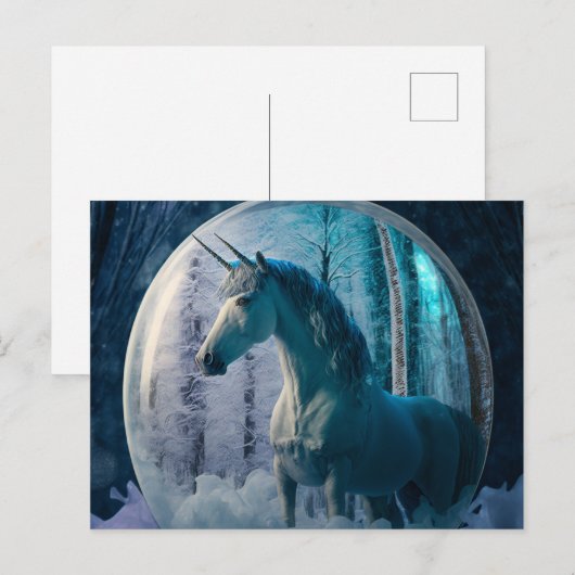 Dubbele hoornvlies in een bevroren Snowglobe Briefkaart (Voorkant / Achterkant)