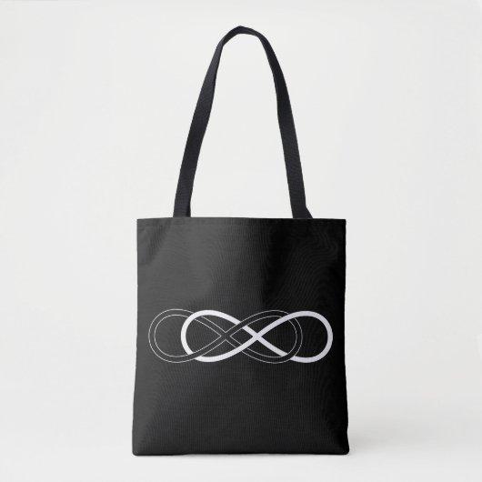 Dubbele Infinesie zwart-wit Tote Bag (Voorkant)