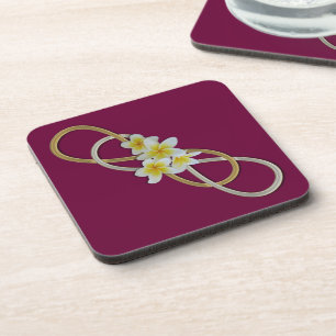 Dubbele Infinity BiColor Frangipani Bier Onderzetter