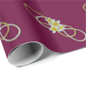 Dubbele Infinity BiColor Frangipani Cadeaupapier (Rol Hoek)