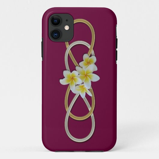 Dubbele Infinity BiColor Frangipani Case-Mate iPhone Case (Achterkant)