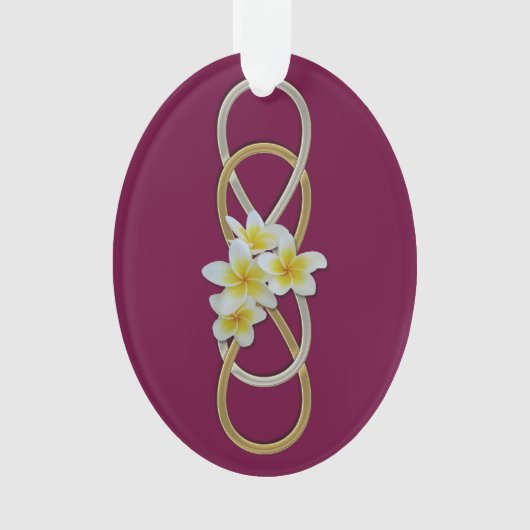 Dubbele Infinity BiColor Frangipani Ornament (voorkant)