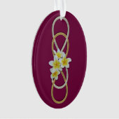 Dubbele Infinity BiColor Frangipani Ornament (voorkant)