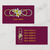 Dubbele Infinity BiColor Frangipani Visitekaartje (Voorkant / Achterkant)