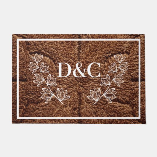 Dubbele Initiaal Custom Deurmat (Voorkant)