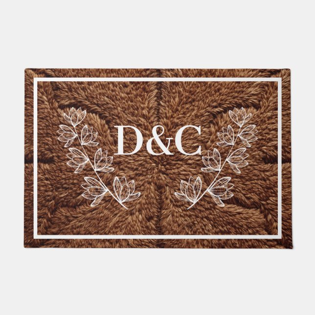 Dubbele Initiaal Custom Deurmat (Voorkant)