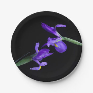 Dubbele iris ronde papieren Borden Bordje